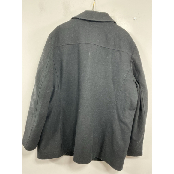 Womans Jones NY Quilted Pea Coat XXL Black Button Up Mid Length - Picture 2 of 9